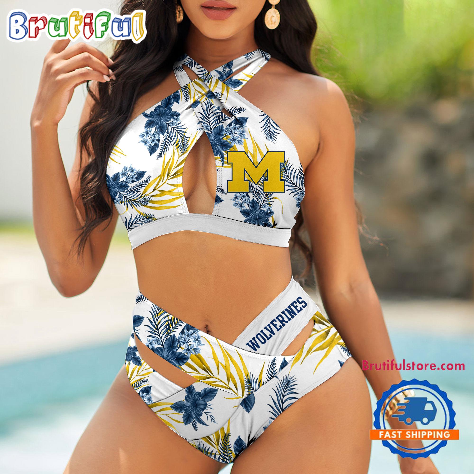 NCAA Michigan Wolverines Hot Trending Bikini Set