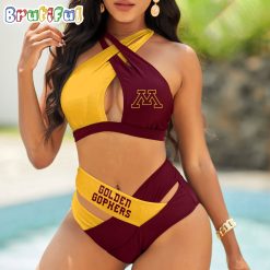 NCAA Minnesota Golden Gophers Sporty Style Bikini Set