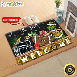 NCAA Missouri Tigers Custom Name Grinch Christmas Edition Rubber Doormat