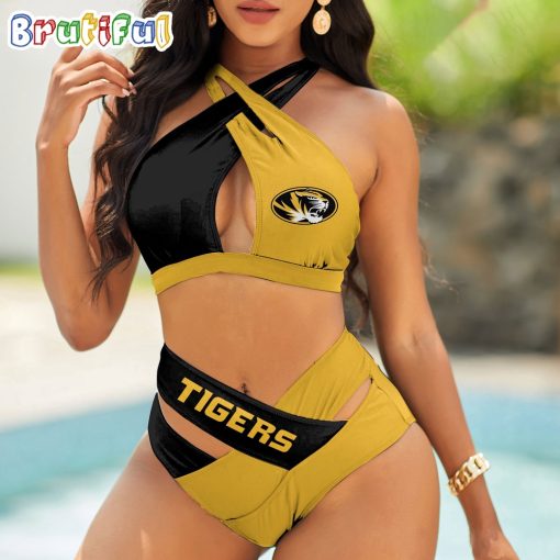 NCAA Missouri Tigers Sporty Style Bikini Set