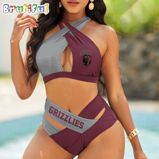 NCAA Montana Grizzlies Sporty Style Bikini Set