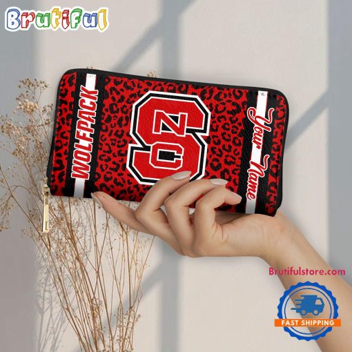 NCAA NC State Wolfpack Custom Name Sporty Style Women’s Wallet