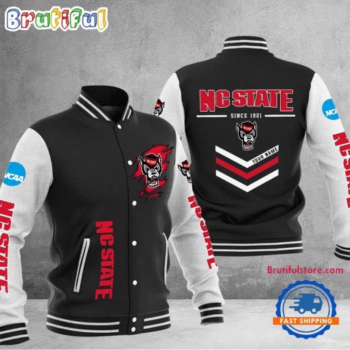 NCAA NC State Wolfpack Custom Name Sporty Varsity Baseball Jacket