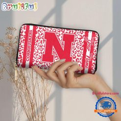 NCAA Nebraska Cornhuskers Custom Name Sporty Style Women’s Wallet