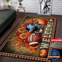 NCAA North Carolina Tar Heels Custom Name Halloween Edition Floor Rug