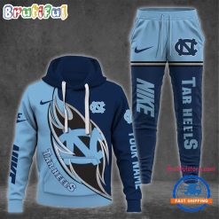 NCAA North Carolina Tar Heels Custom Name Sporty Style Hoodie And Pants