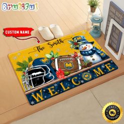 NCAA Northern Colorado Bears Custom Name Christmas Snowman Edition Rubber Doormat