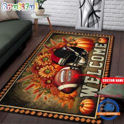 NCAA Northern Illinois Huskies Custom Name Halloween Edition Floor Rug