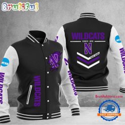 NCAA Northwestern Wildcats Custom Name Sporty Varsity Baseball Jacket