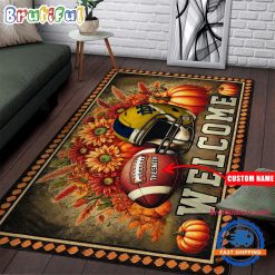 NCAA Notre Dame Fighting Irish Custom Name Halloween Edition Floor Rug