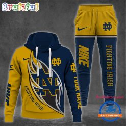 NCAA Notre Dame Fighting Irish Custom Name Sporty Style Hoodie And Pants