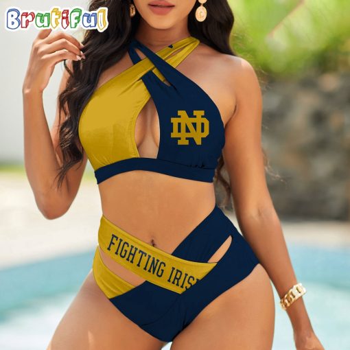 NCAA Notre Dame Fighting Irish Sporty Style Bikini Set