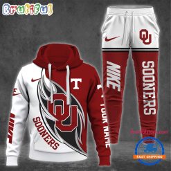 NCAA Oklahoma Sooners Custom Name Sporty Style Hoodie And Pants