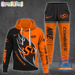 NCAA Oklahoma State Cowboys Custom Name Sporty Style Hoodie And Pants
