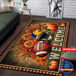 NCAA Pittsburgh Panthers Custom Name Halloween Edition Floor Rug