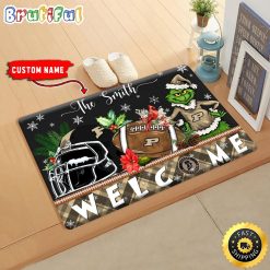 NCAA Purdue Boilermakers Custom Name Grinch Christmas Edition Rubber Doormat