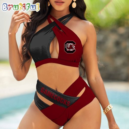 NCAA South Carolina Gamecocks Sporty Style Bikini Set