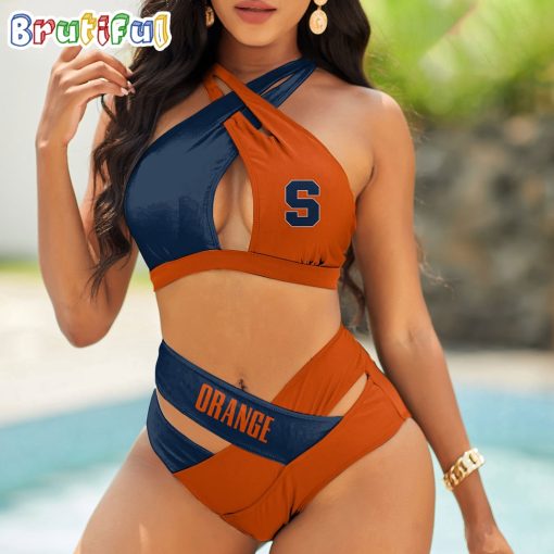 NCAA Syracuse Orange Sporty Style Bikini Set