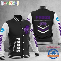 NCAA TCU Horned Frogs Custom Name Sporty Varsity Baseball Jacket