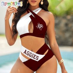 NCAA Texas A&M Aggies Sporty Style Bikini Set