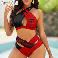 NCAA Texas Tech Red Raiders Sporty Style Bikini Set
