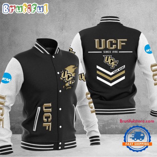 NCAA UCF Knights Custom Name Sporty Varsity Baseball Jacket