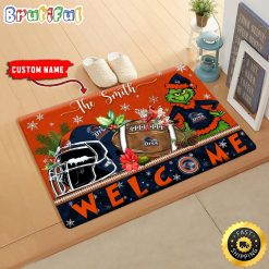 NCAA UTSA Roadrunners Custom Name Grinch Christmas Edition Rubber Doormat