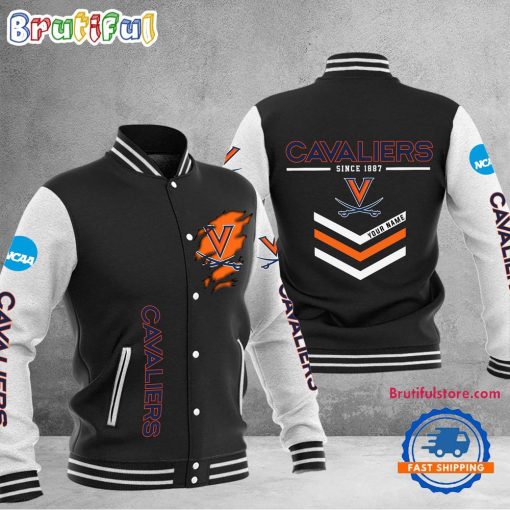 NCAA Virginia Cavaliers Custom Name Sporty Varsity Baseball Jacket