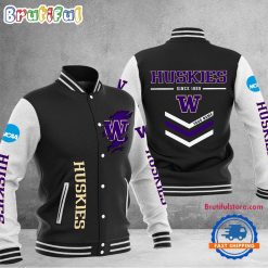 NCAA Washington Huskies Custom Name Sporty Varsity Baseball Jacket
