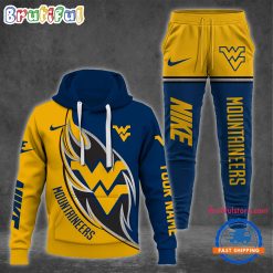 NCAA West Virginia Mountaineers Custom Name Sporty Style Hoodie And Pants