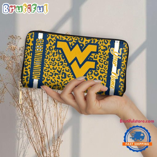 NCAA West Virginia Mountaineers Custom Name Sporty Style Women’s Wallet