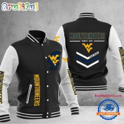 NCAA West Virginia Mountaineers Custom Name Sporty Varsity Baseball Jacket