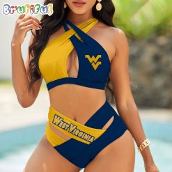 NCAA West Virginia Mountaineers Sporty Style Bikini Set
