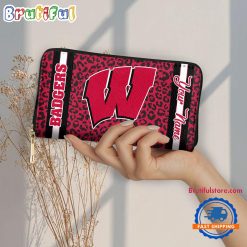 NCAA Wisconsin Badgers Custom Name Sporty Style Women’s Wallet