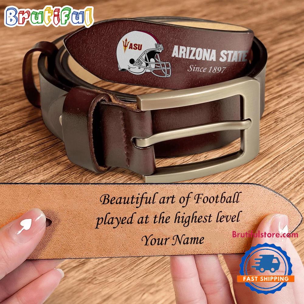NCAA Arizona State Sun Devils Custom Name Leather Belt NCAA Arizona State Sun Devils Custom Name Leather Belt