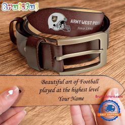 NCAA Army Black Knights Custom Name Leather Belt