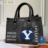 NCAA BYU Cougars Custom Name Gift For Fans Leather Hand Bag