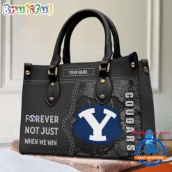 NCAA BYU Cougars Custom Name Gift For Fans Leather Hand Bag