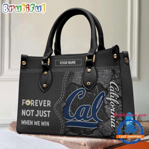 NCAA California Golden Bears Custom Name Gift For Fans Leather Hand Bag