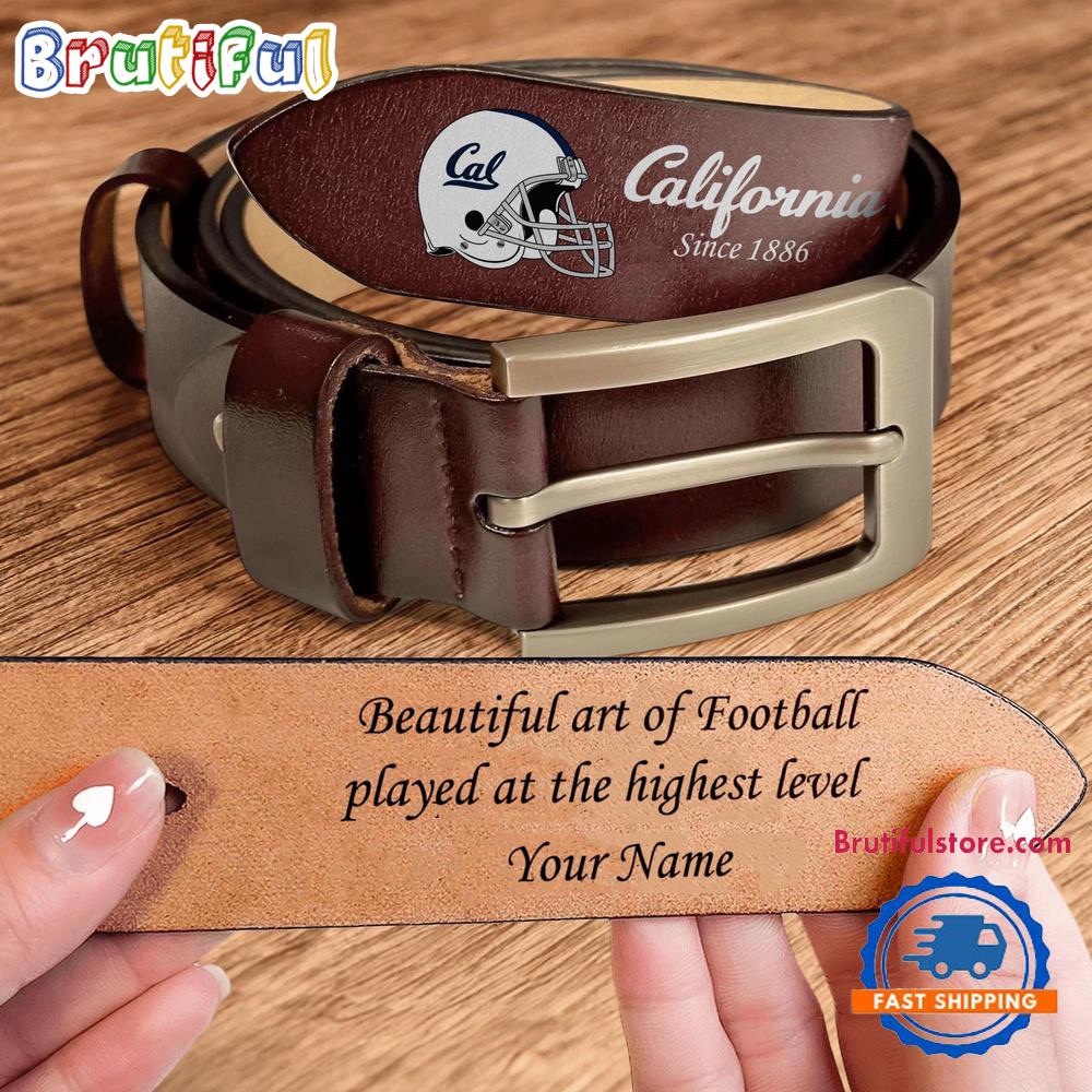 NCAA California Golden Bears Custom Name Leather Belt
