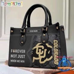 NCAA Colorado Buffaloes Custom Name Gift For Fans Leather Hand Bag
