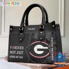 NCAA Georgia Bulldogs Custom Name Gift For Fans Leather Hand Bag