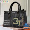 NCAA Georgia Tech Yellow Jackets Custom Name Gift For Fans Leather Hand Bag