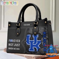 NCAA Kentucky Wildcats Custom Name Gift For Fans Leather Hand Bag