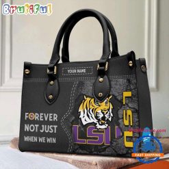 NCAA LSU Tigers Custom Name Gift For Fans Leather Hand Bag