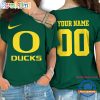 NCAA Oregon Ducks Custom Name Number One Shoulder T-Shirt