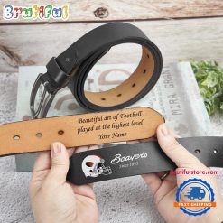 Alternative view of NCAA Oregon State Beavers Custom Name Leather Belt