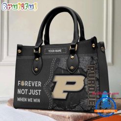 NCAA Purdue Boilermakers Custom Name Gift For Fans Leather Hand Bag