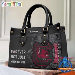 NCAA South Carolina Gamecocks Custom Name Gift For Fans Leather Hand Bag