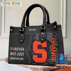 NCAA Syracuse Orange Custom Name Gift For Fans Leather Hand Bag